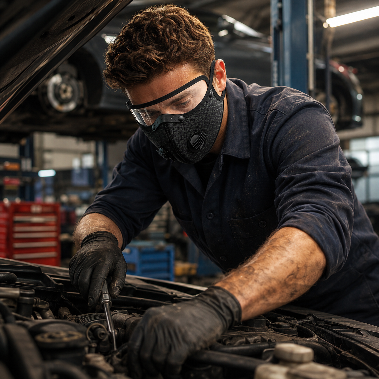 😷🚴‍♂️AirGuard Pro™ Carbon Filter Dust Mask | Breathable • Reusable • Adjustable Protection