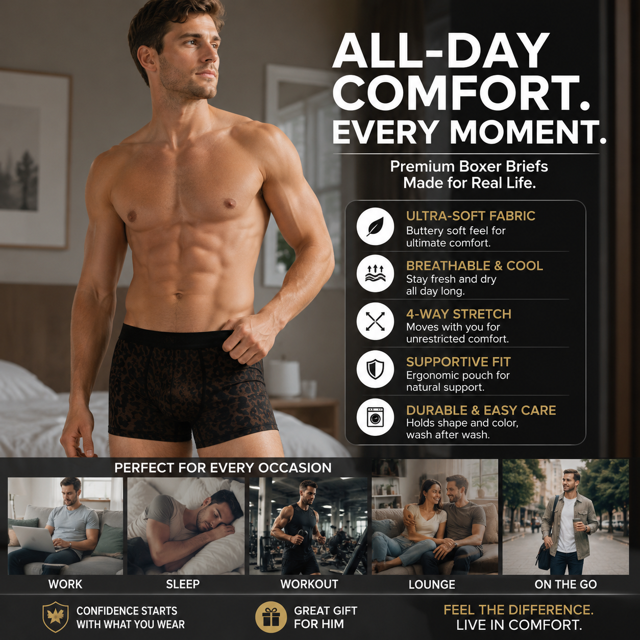⚡️Flash Sale｜Men's Leopard Lace Boxers