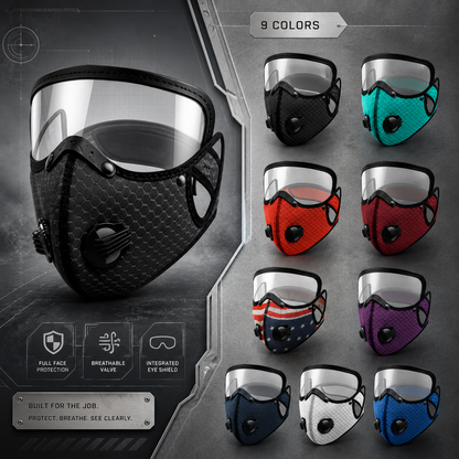 😷🚴‍♂️AirGuard Pro™ Carbon Filter Dust Mask | Breathable • Reusable • Adjustable Protection