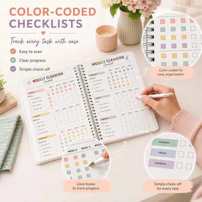 💥New Arrival | Cleaning Planner Spiral Bound Notebook