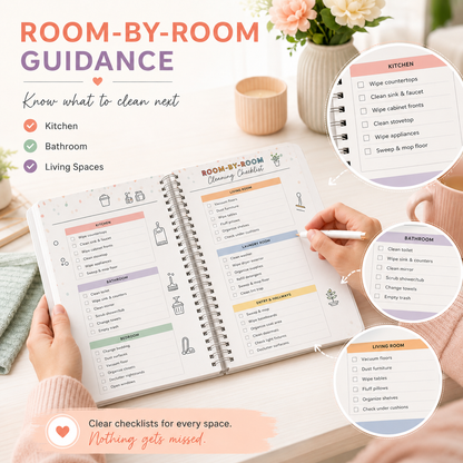 💥New Arrival | Cleaning Planner Spiral Bound Notebook