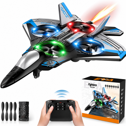 🔥 Hot Sale | Colorful LED Stunt Fighter Jet Drone