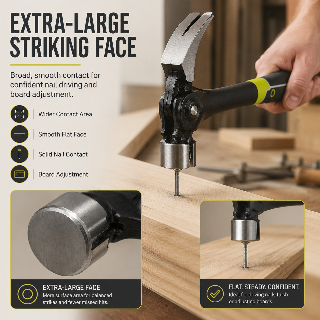 🔥 Hot Sale | Steel 16 oz. Indexing Claw Hammer