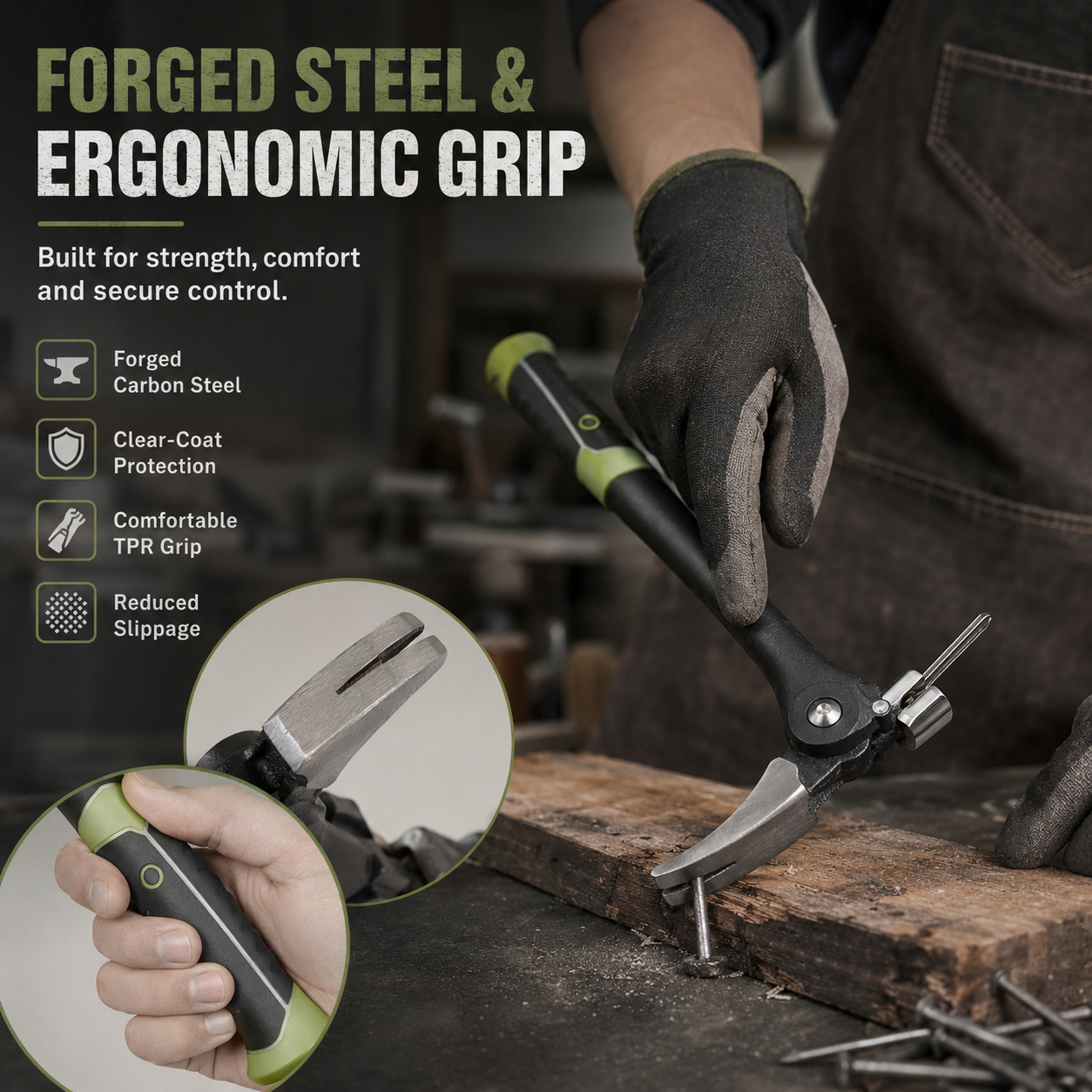 🔥 Hot Sale | Steel 16 oz. Indexing Claw Hammer