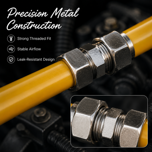 🔥 Heavy Duty Truck Air Line Connectors 🚛 | Push-in Pneumatic Fittings for High Temperature Tubing (4-16mm)