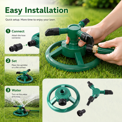 🔥 Hot Sale | 360 Degree Rotating Lawn Sprinkler