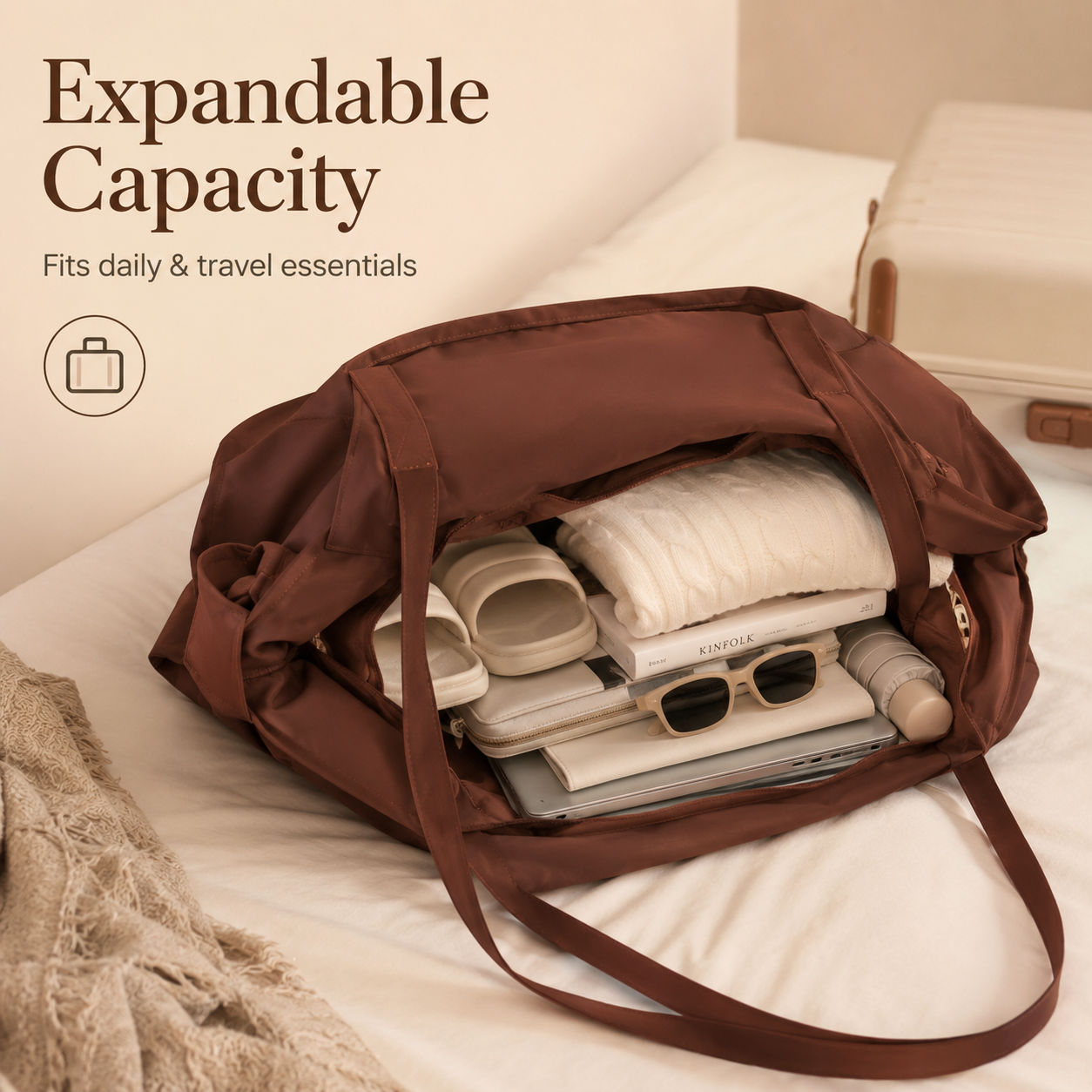 💥New Arrival | Large Expandable Foldable Shoulder Tote Bag