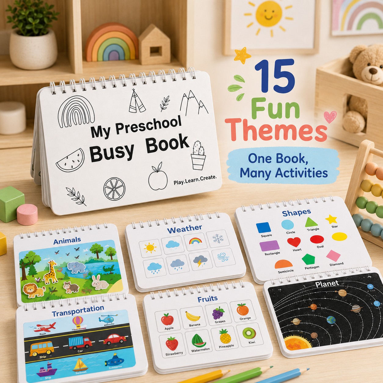 🔥Montessori Busy Book 30 Activities for Kids, Interactive Learning Activities