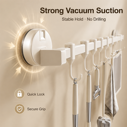 🔥 Hot Sale | Suction Cup Kitchen Hanging Rack with Hooks