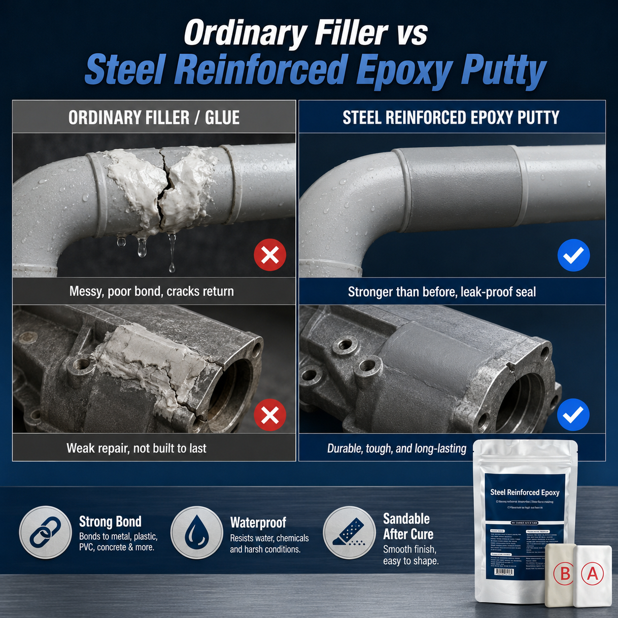 ⚡️Flash Sale｜Steel Reinforced Epoxy Putty