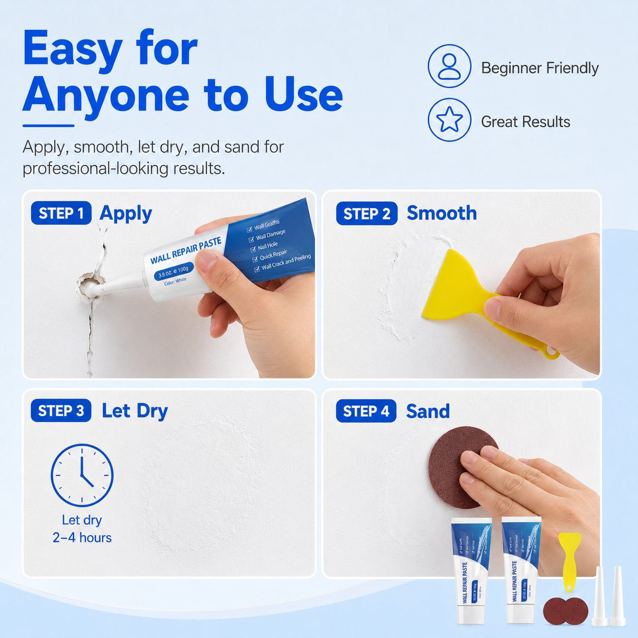 🏠 Home Repair Essential | Professional Wall Repair Paste Kit