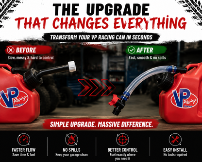 ⛽ Racing Fuel Can Upgrade Kit – No Spill Fuel Jug Nozzle Kit
