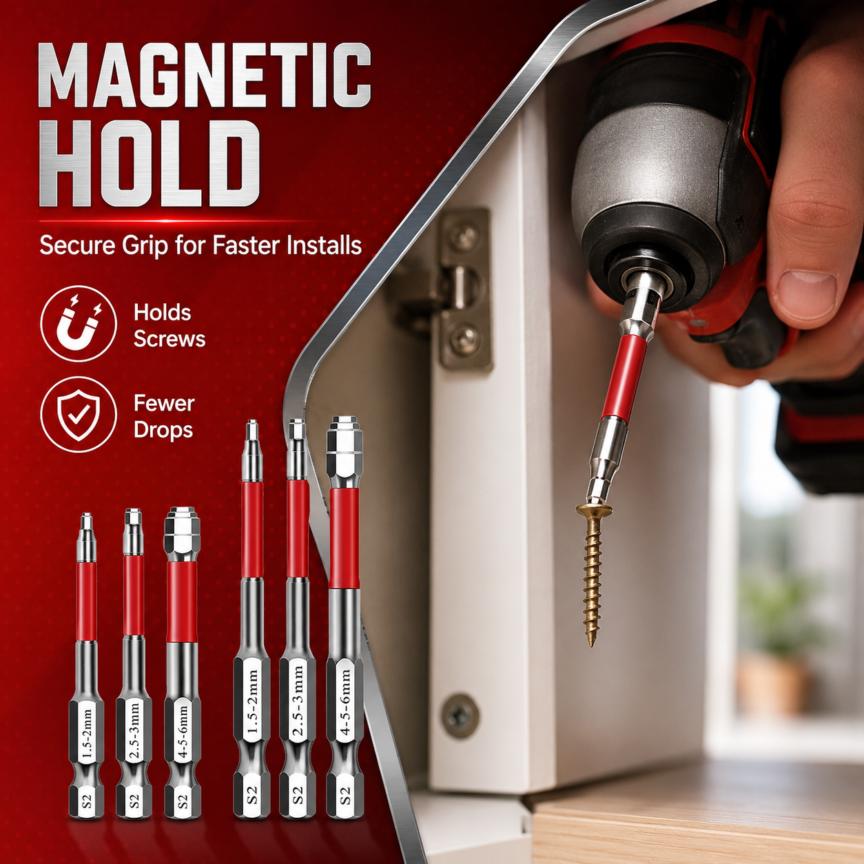 🔥6-Piece Screwdriver Bit Set: Featuring magnetic hexagonal shanks and a unique pagoda-shaped internal hex design