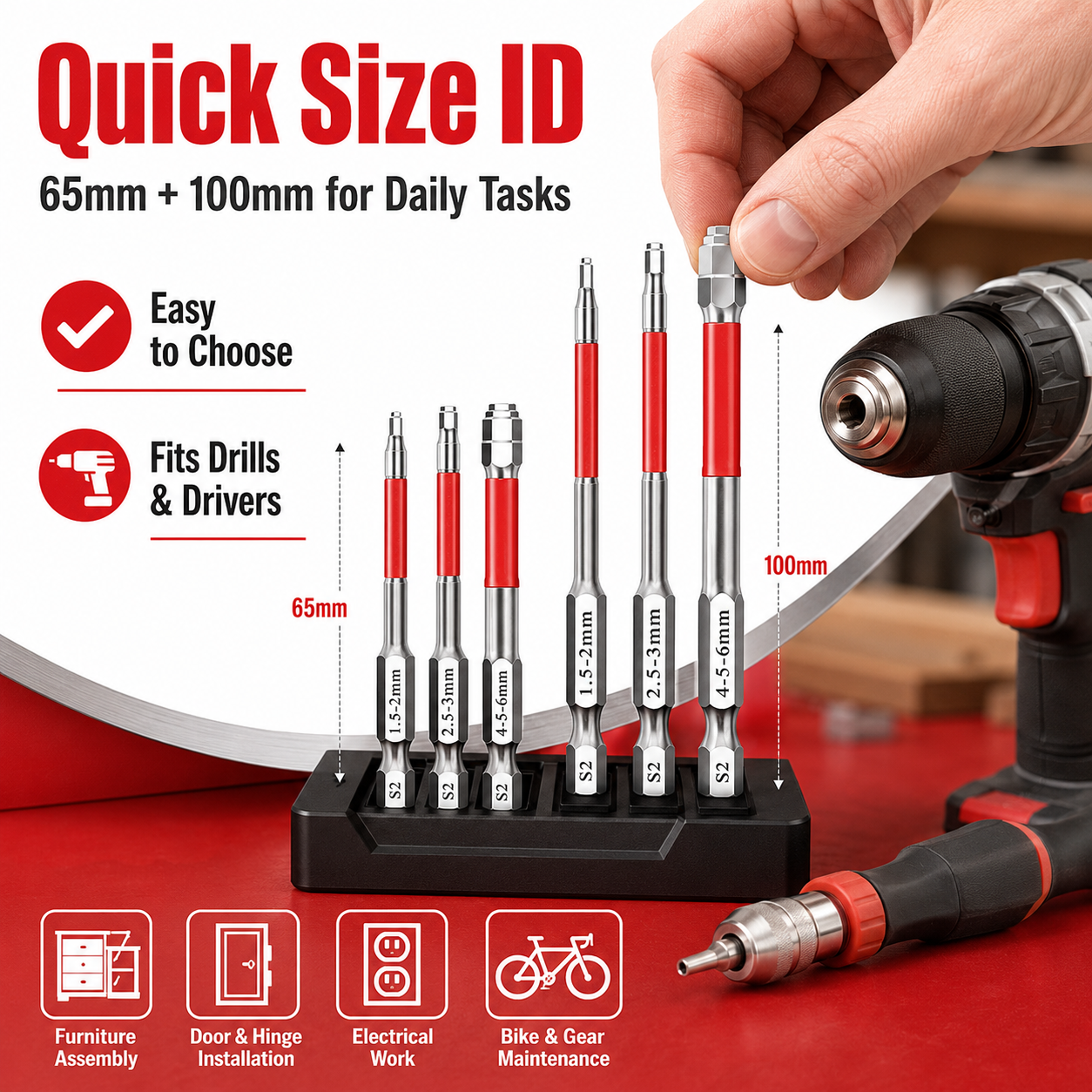 🔥6-Piece Screwdriver Bit Set: Featuring magnetic hexagonal shanks and a unique pagoda-shaped internal hex design
