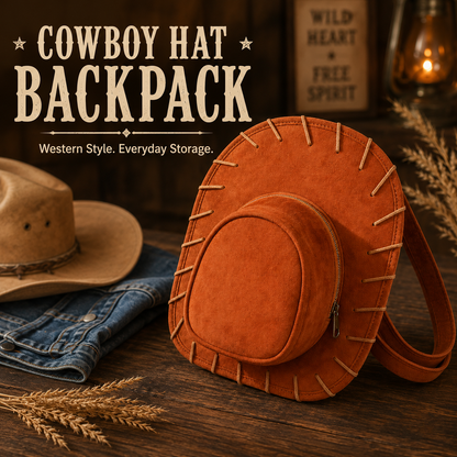 Western Hat Backpack – Unique Cowgirl Style Bag For Everyday Adventures🤠