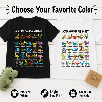 🔥Types of Dinosaurs Alphabet A-Z ABC Dino Identification Premium Tri-Blend T-Shirt
