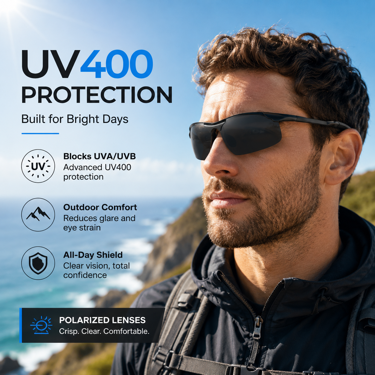 💥New Launch | Men's UV 400 Polarized Sunglasses