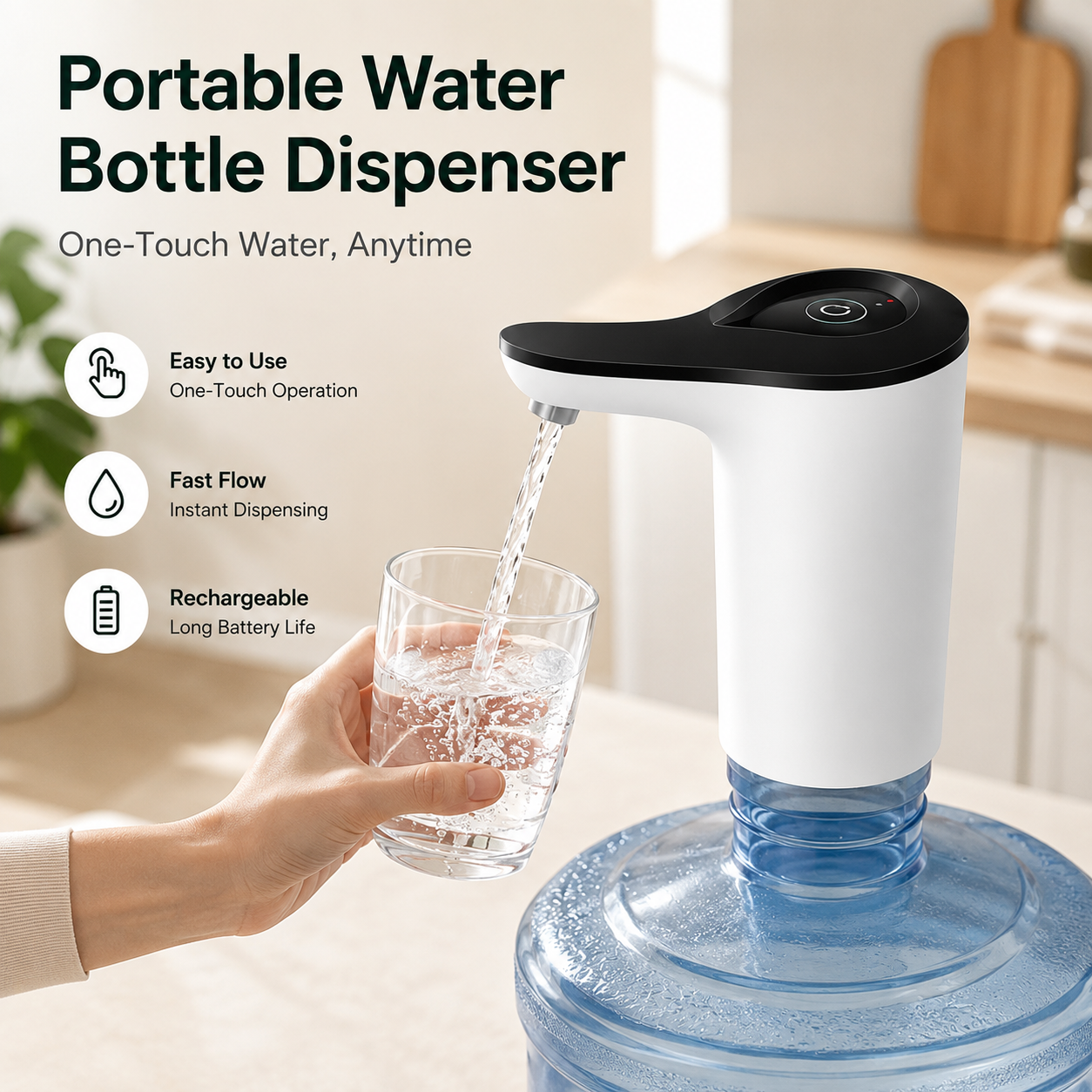 🔥 Smart Water Bottle Dispenser Pump 💧 One-Touch Water Dispensing & Save Up to 50% Today! 🎉