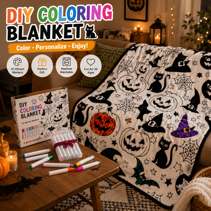 🎨✨DIY Coloring Blanket With Markers