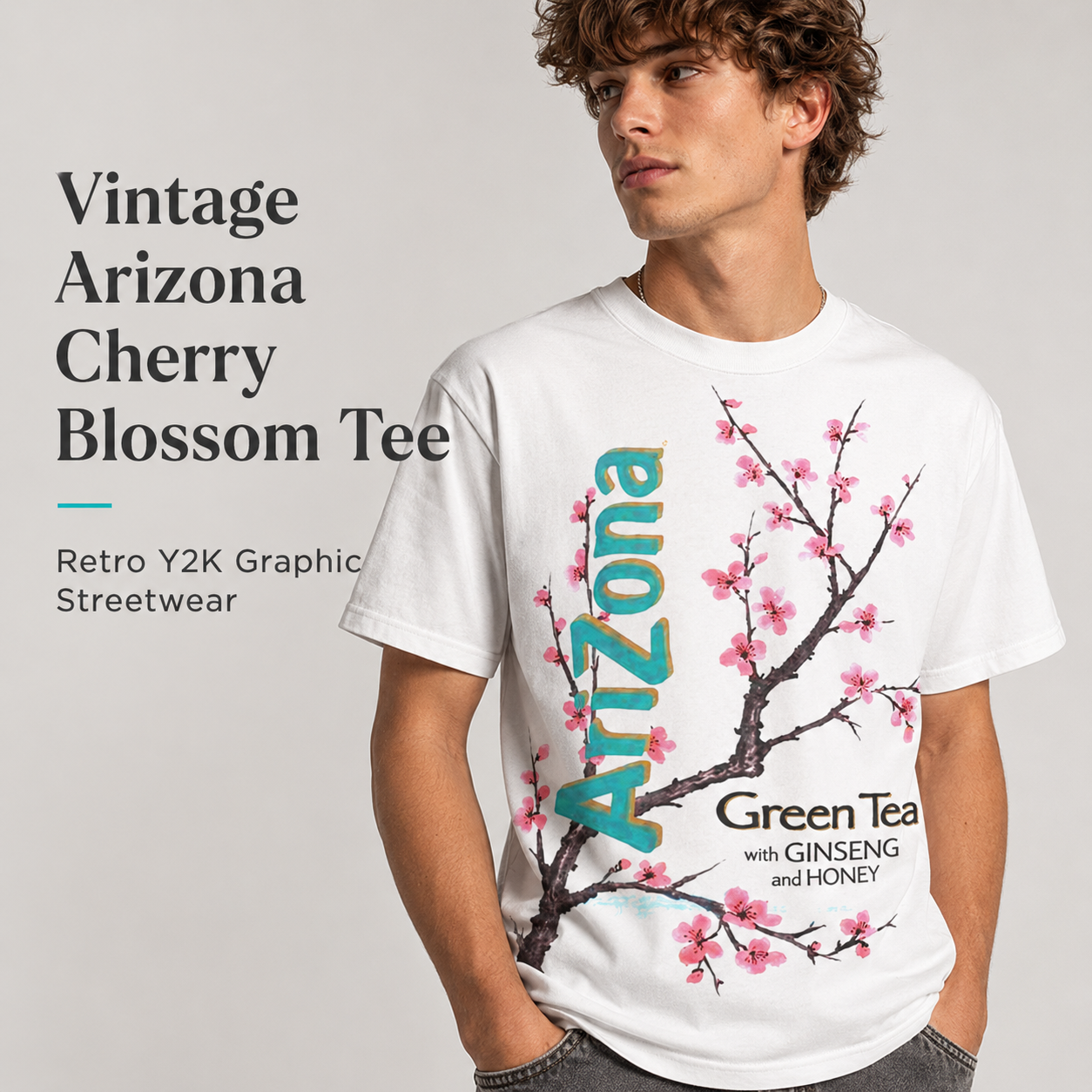 💥New Launch 🔥The Vintage Arizona Green Tea Cherry Blossom Shirt