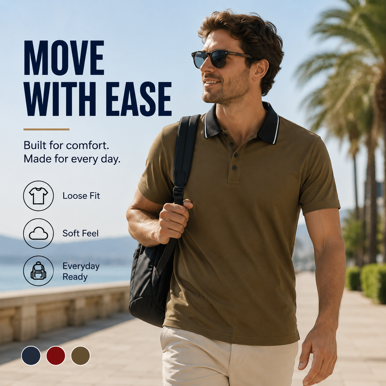 👕 Men's Stylish Polo Shirt | 49% OFF Today!