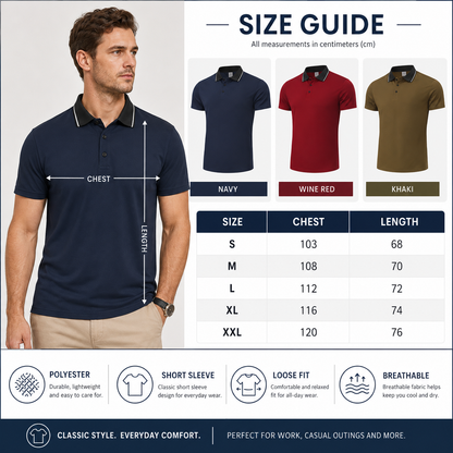 👕 Men's Stylish Polo Shirt | 49% OFF Today!