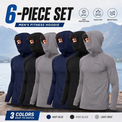 🔥UPF 50+ Protection 6-Pack | Lightweight Active Hoodies for Men – Breathable, Quick-Dry & Built for The Outdoors