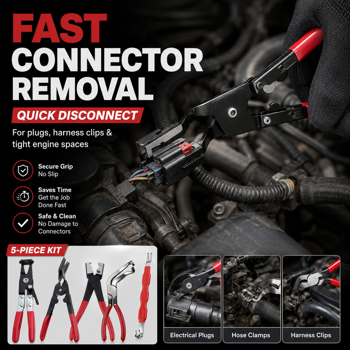 🔧 Automotive Connector Removal Tool – Fast & Easy Disconnect ⚡