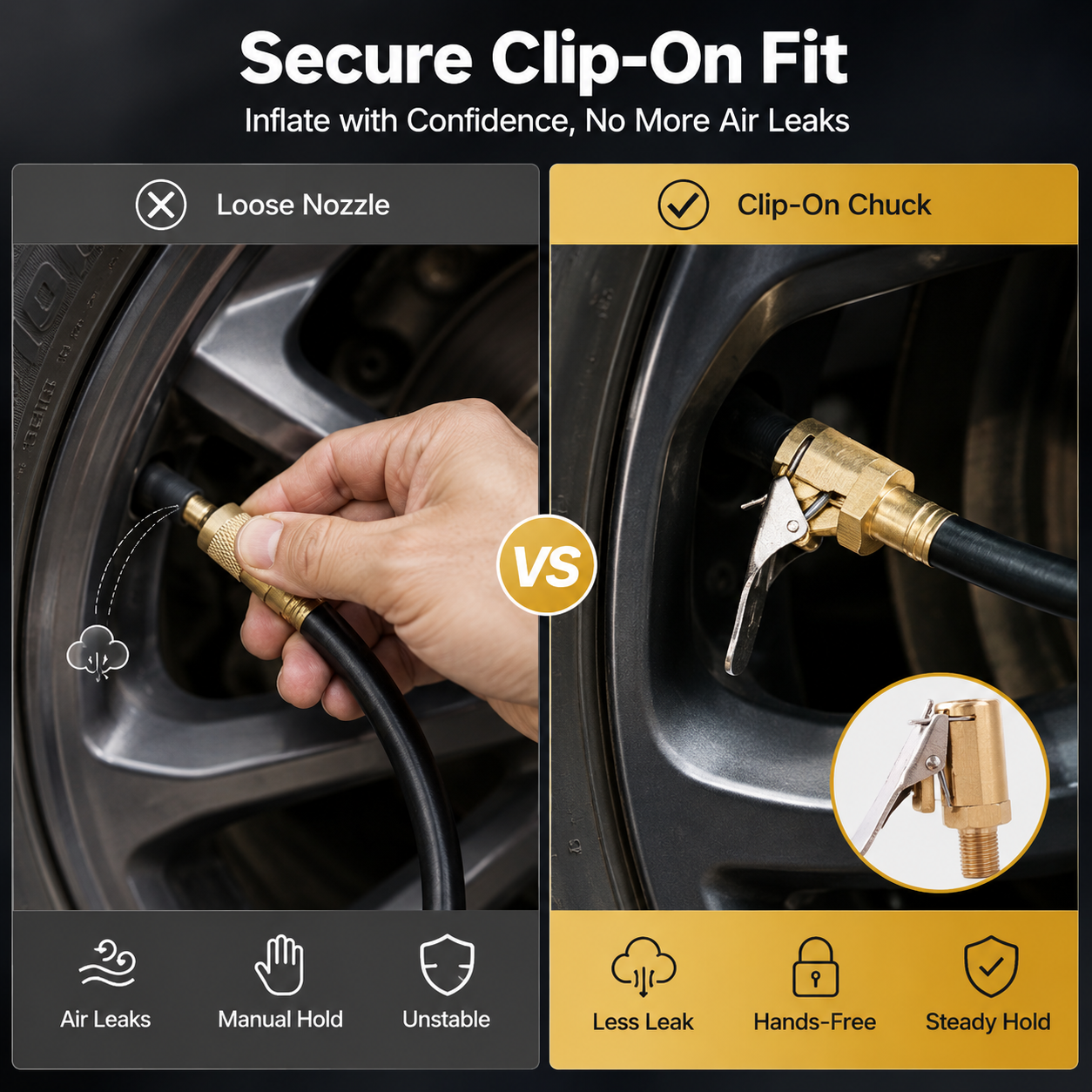 🔥Hot Sale 49% OFF🔥Tire Air Chuck with Clip Adapter