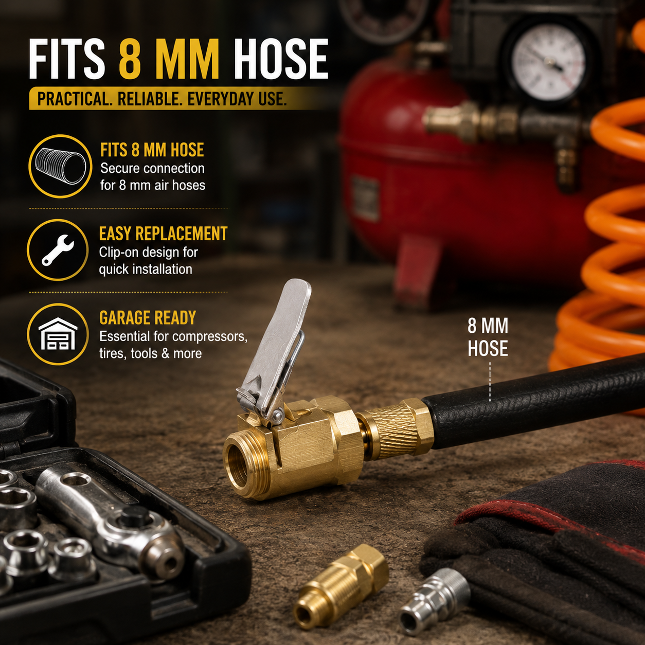 🔥Hot Sale 49% OFF🔥Tire Air Chuck with Clip Adapter