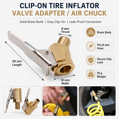 🔥Hot Sale 49% OFF🔥Tire Air Chuck with Clip Adapter