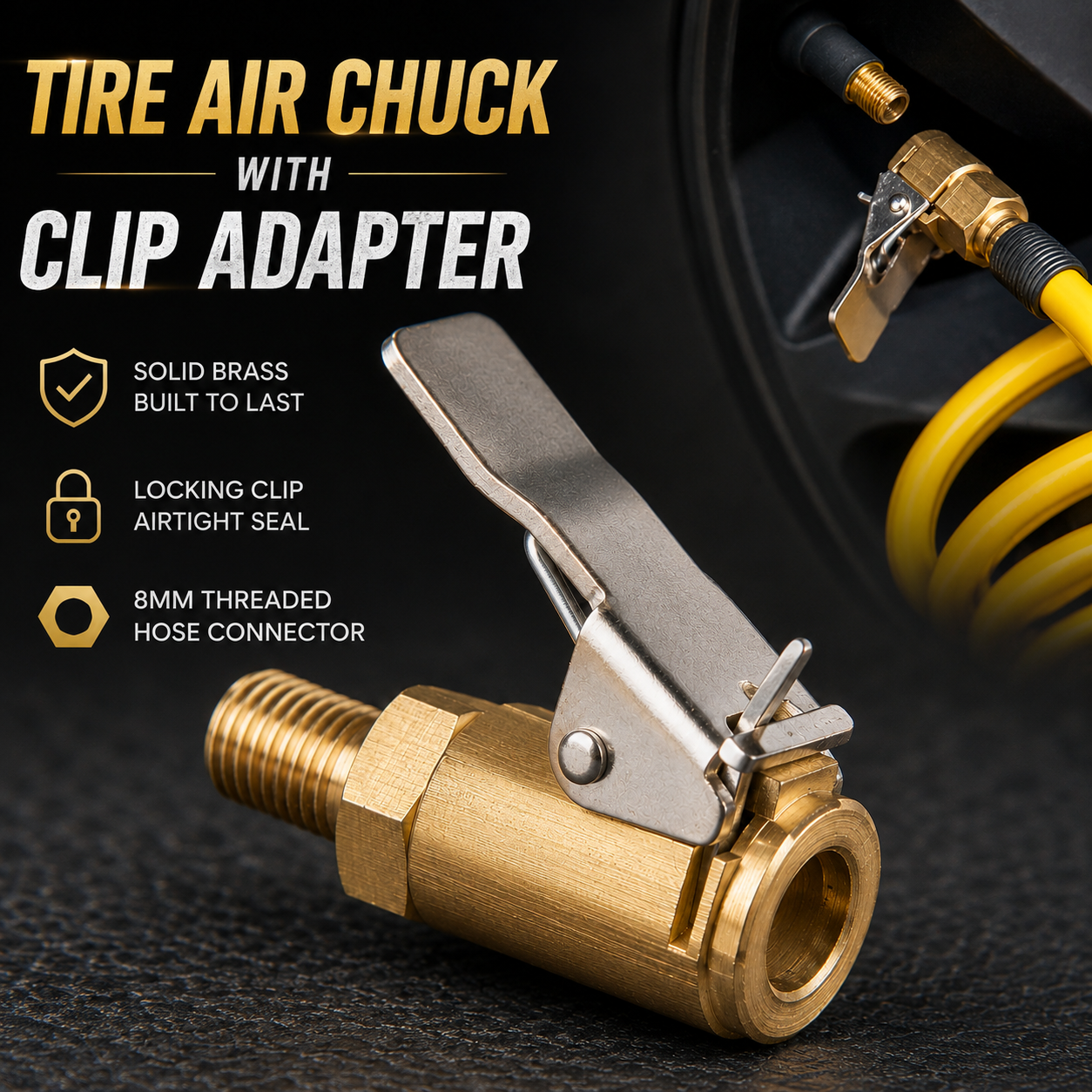 🔥Hot Sale 49% OFF🔥Tire Air Chuck with Clip Adapter