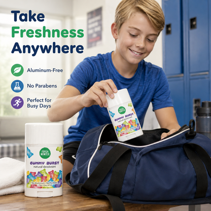 🌿Natural Deodorant for Kids & Teens, Aluminum Free, Paraben Free, Hypoallergenic Deodorant
