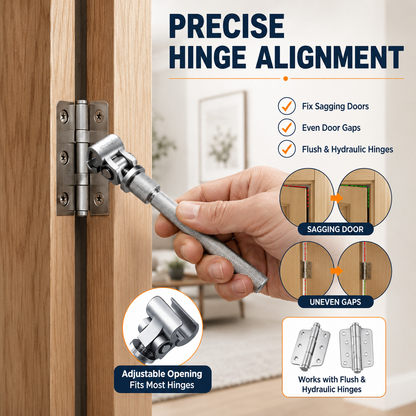 Adjustable door gap screw lever