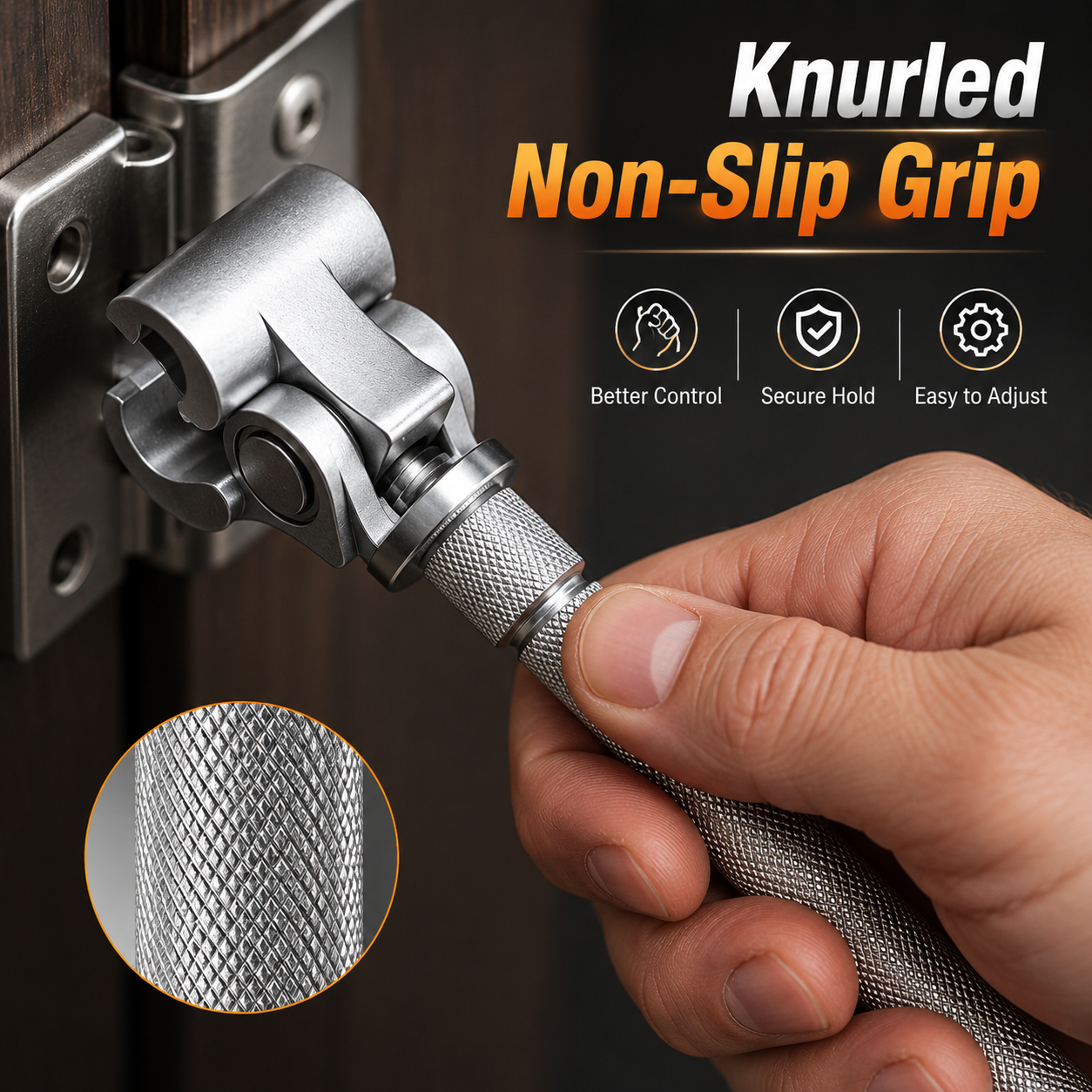 Adjustable door gap screw lever