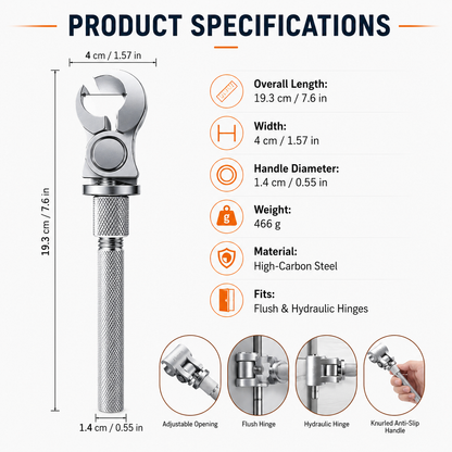 Adjustable door gap screw lever