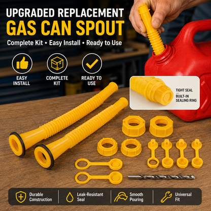 ⛽ Upgraded Gas Can Spout Replacement Kit | Stop Leaks & Pour Easier