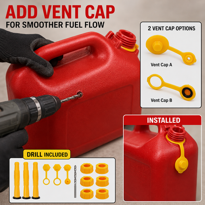⛽ Upgraded Gas Can Spout Replacement Kit | Stop Leaks & Pour Easier