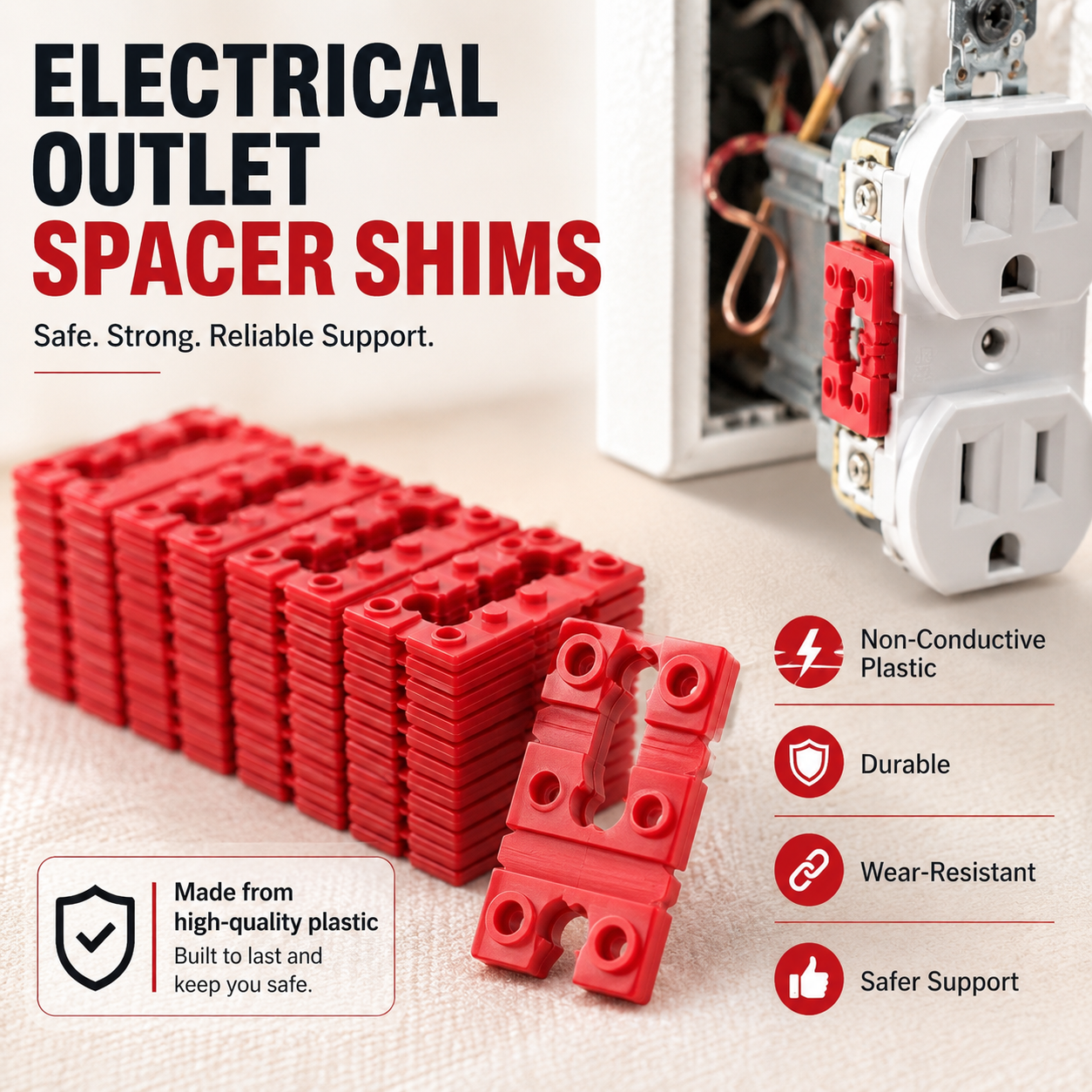 🔥Hot Sale 49% OFF | 48 PCS Outlet Spacers for Electrical Box