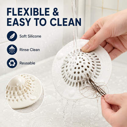 💦Shower Drain Hair Catcher — Prevents Clogs and Reduces Bathtub Odors