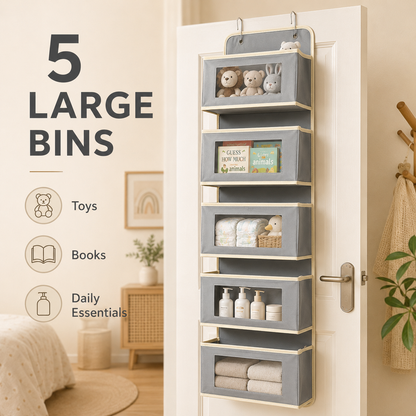 🔥Hot Sale 49% OFF | Over The Door Organizer with 5 Front Pockets