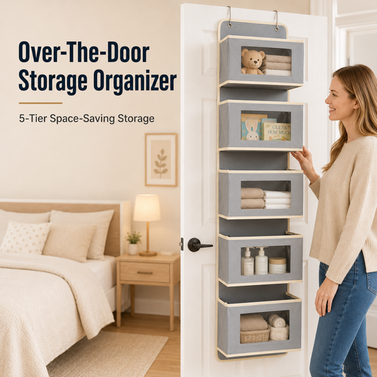 🔥Hot Sale 49% OFF | Over The Door Organizer with 5 Front Pockets