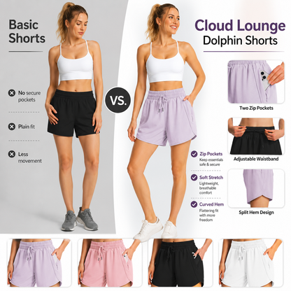 💥New Launch Curved Hem Shorts | Soft Dolphin Lounge Shorts Women