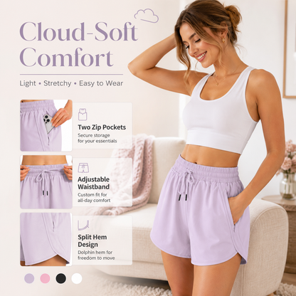 💥New Launch Curved Hem Shorts | Soft Dolphin Lounge Shorts Women