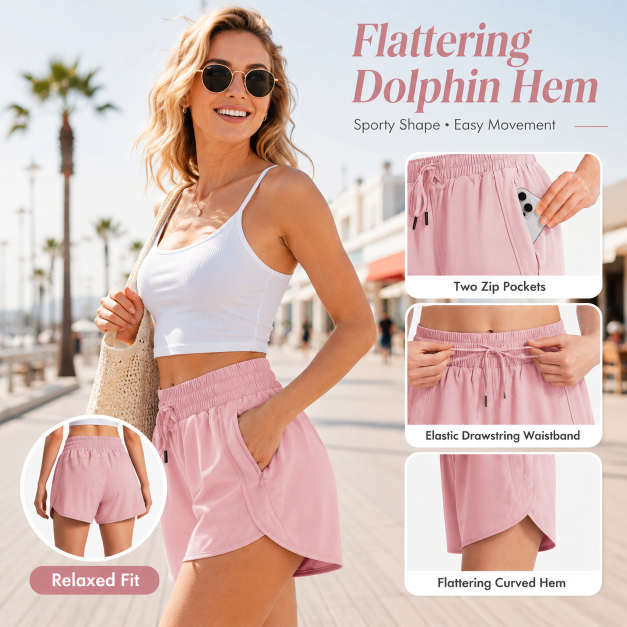 💥New Launch Curved Hem Shorts | Soft Dolphin Lounge Shorts Women