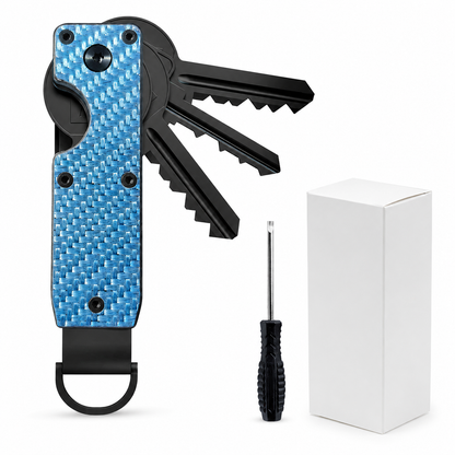 🔥Metallic Key Organizer - Aluminum Carbon Fiber Key Organizer holder🛠️