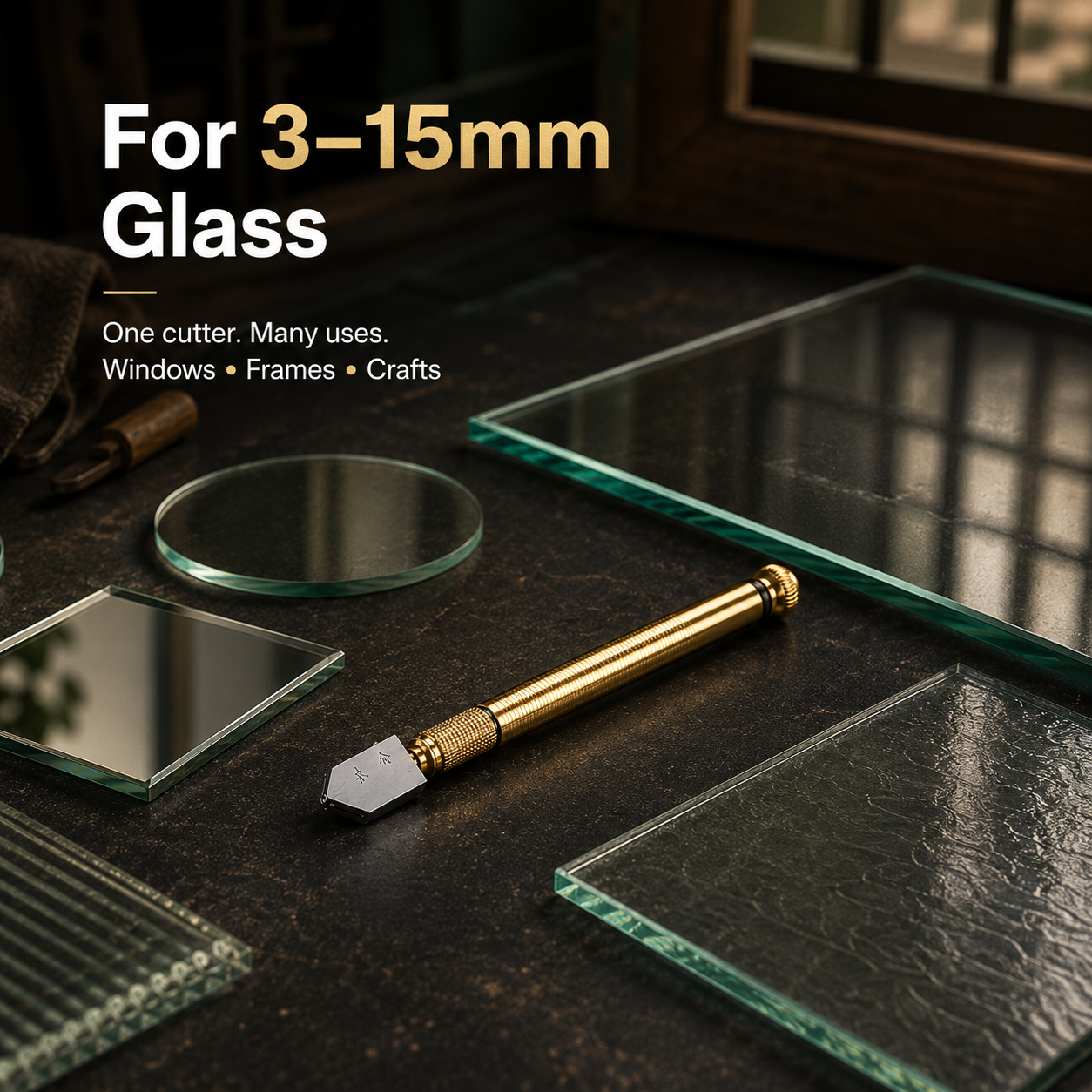 🔧 Precision Glass Cutte – Cut Glass Like a Professional