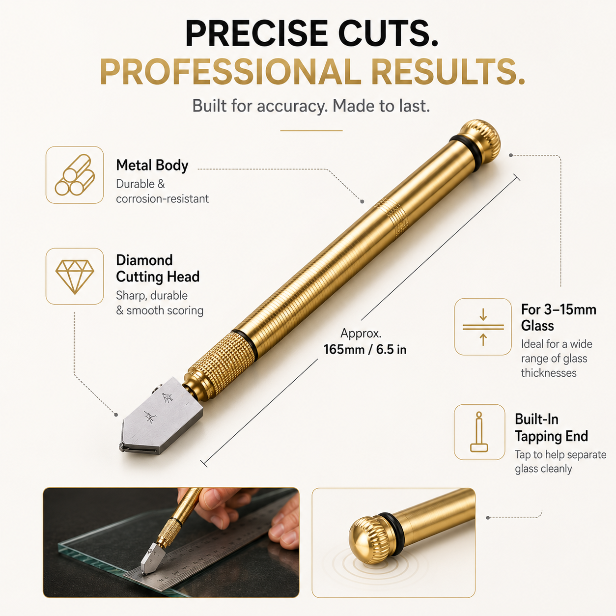 🔧 Precision Glass Cutte – Cut Glass Like a Professional