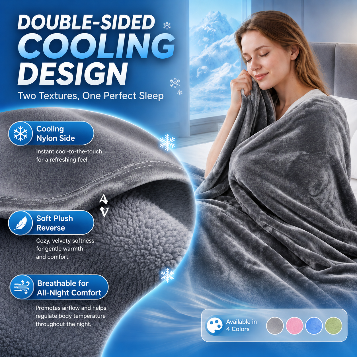 ❄️🔥 Hot Sale | Cooling Blanket for Hot Sleepers