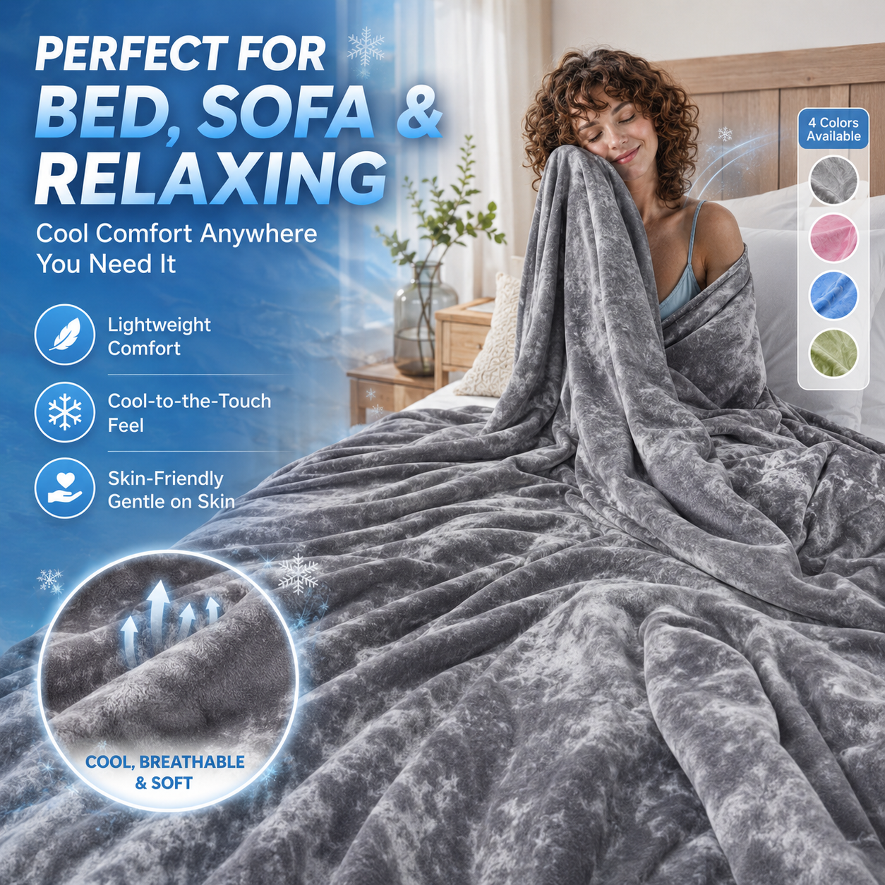 ❄️🔥 Hot Sale | Cooling Blanket for Hot Sleepers